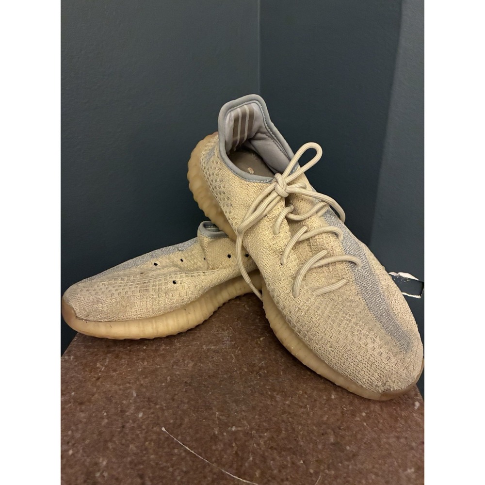 adidas Yeezy Boost 350 V2 Linen Grey Tan FY5158 Size 10 Pre-Owned (READ)